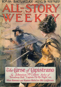La Maledizione di Capistrano” è il racconto del 1919 in cui nasce il personaggio di Zorro!